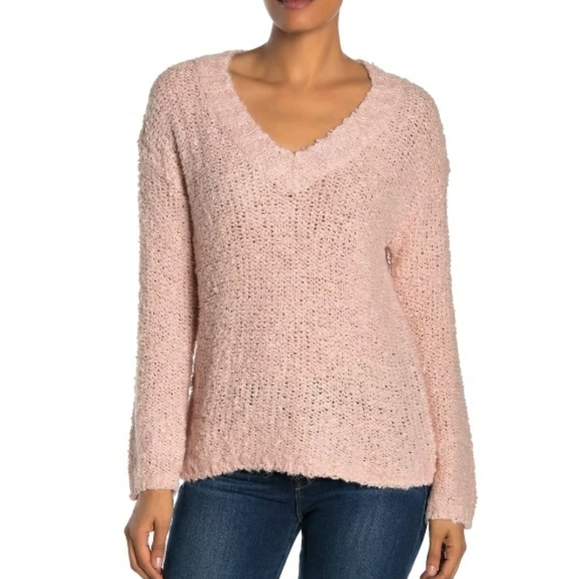 fluffy pink sweater